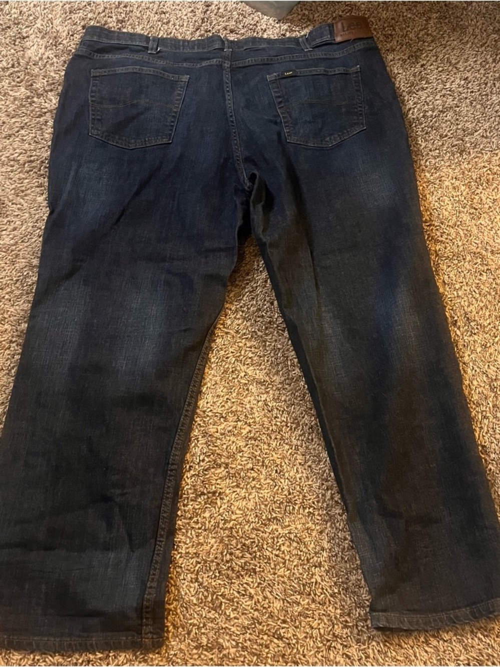 Lee Men's 46x30 Dark Blue Straight Fit Jeans